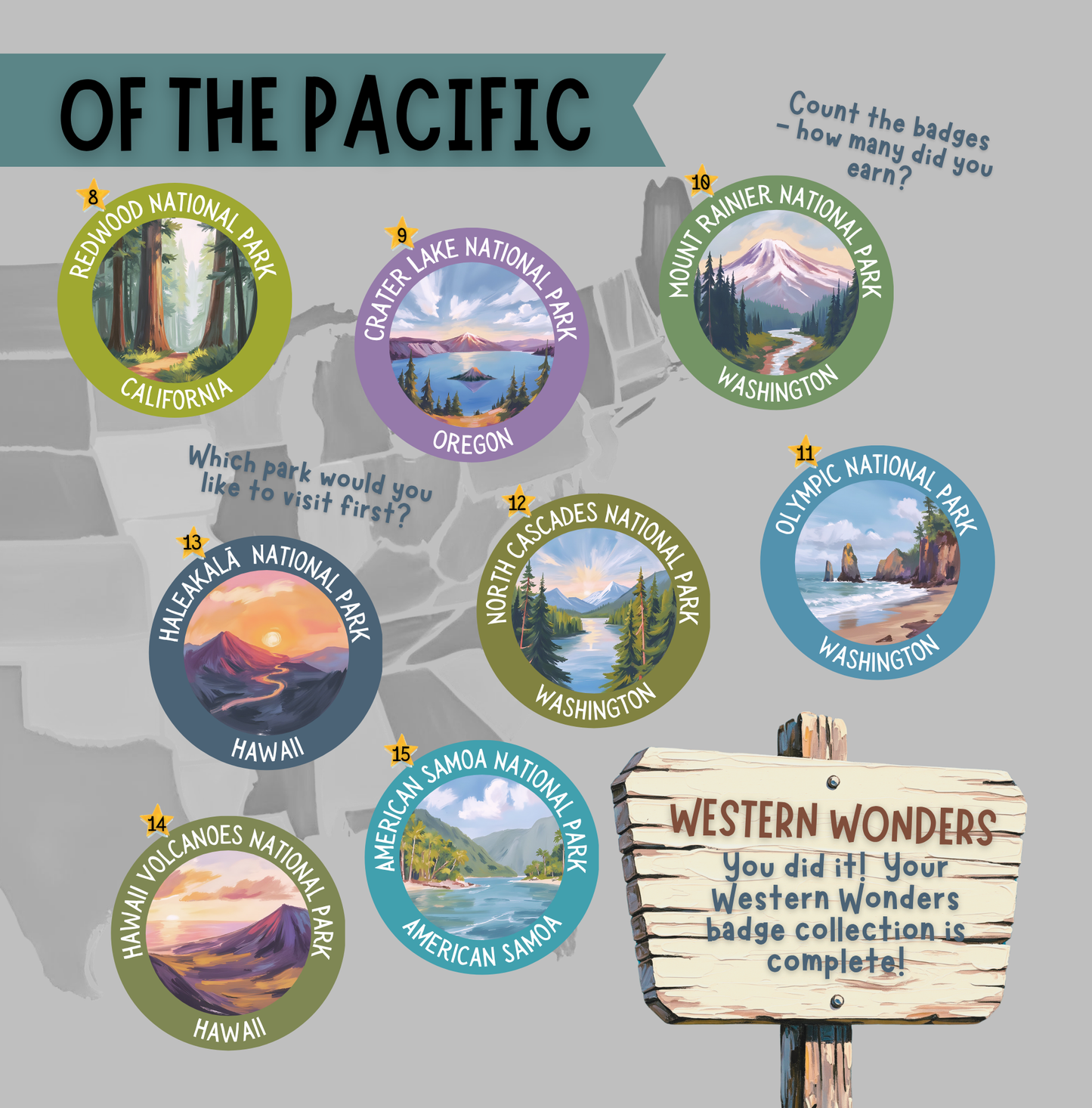 Search & Find National Parks Animals - Western Wonders