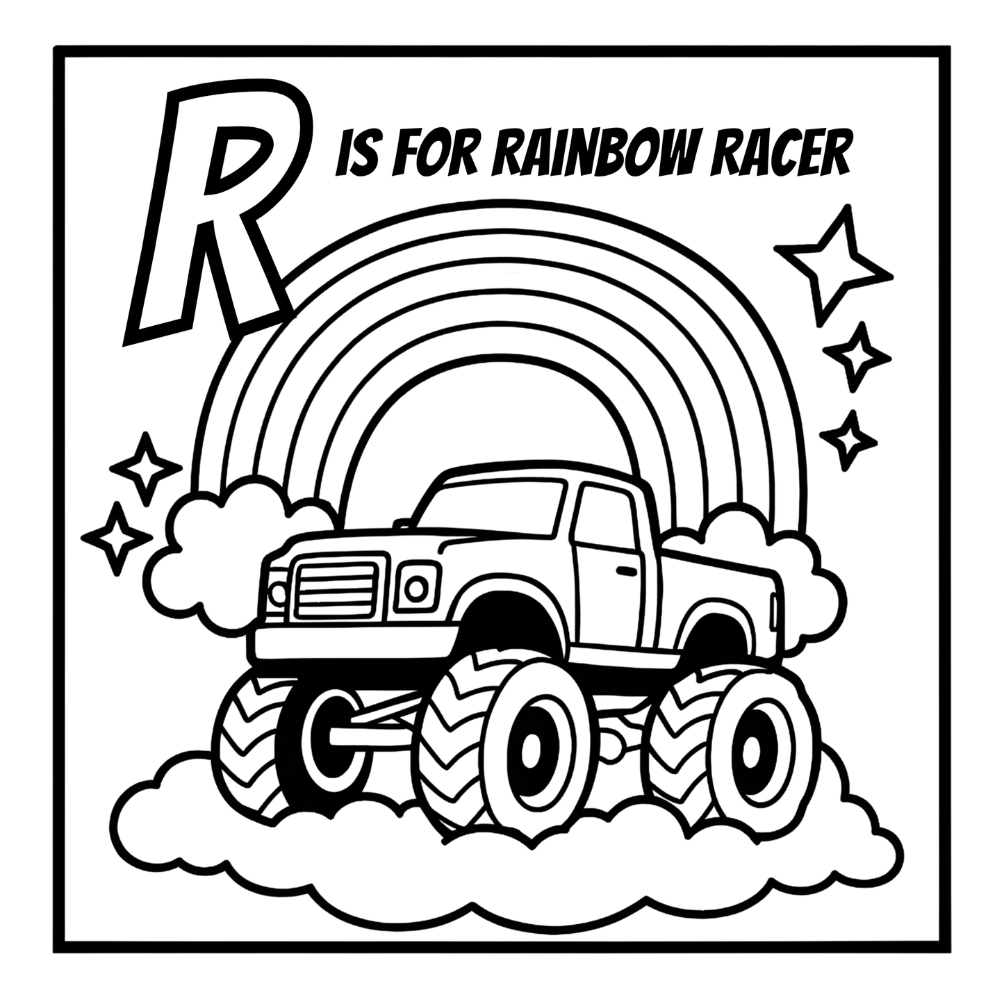 Monster Truck Coloring Book - An ABC Adventure