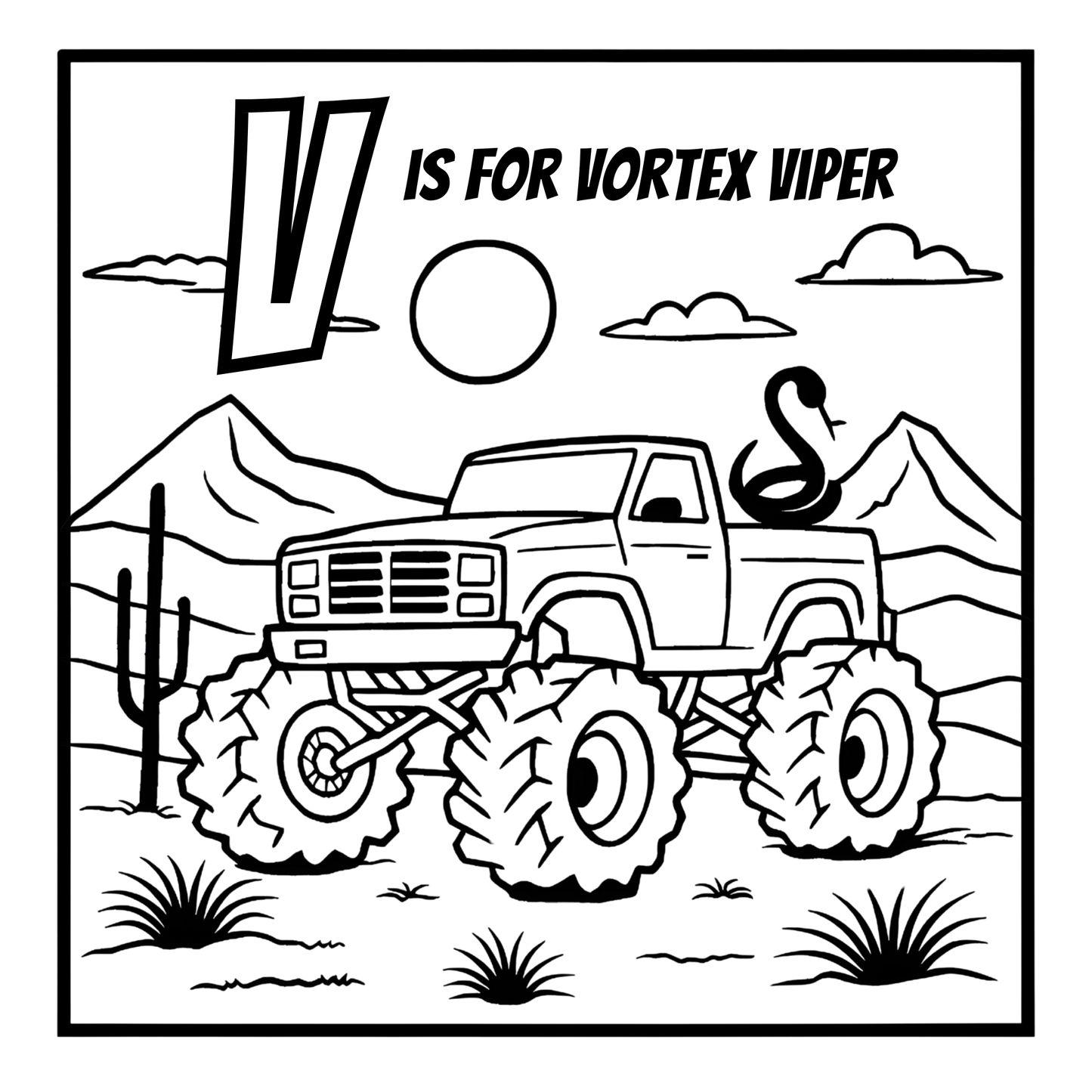 Monster Truck Coloring Book - An ABC Adventure
