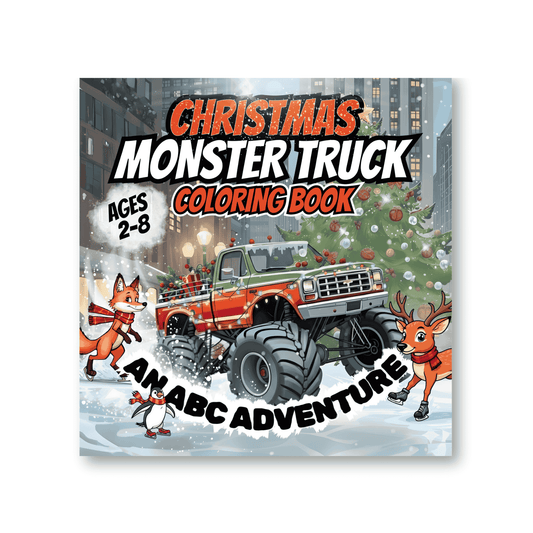 Christmas Monster Truck Coloring Book - An ABC Adventure