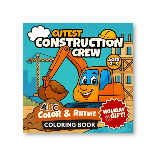 Cutest Construction Crew - ABC Color & Rhyme Coloring Book