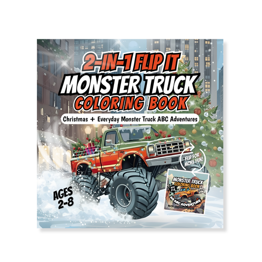 2 in 1 Flip It!  Monster Truck Coloring Book